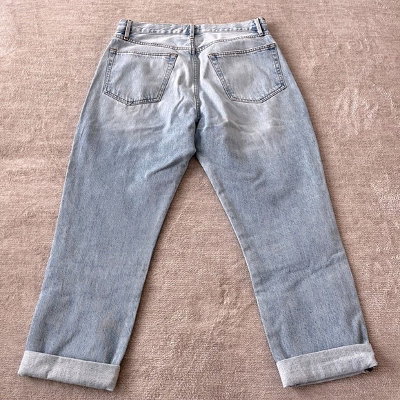 Frame Denim Le Original Mending Patch Rework Jeans Straight Relaxed Fit Size 30 - Picture 5 of 5